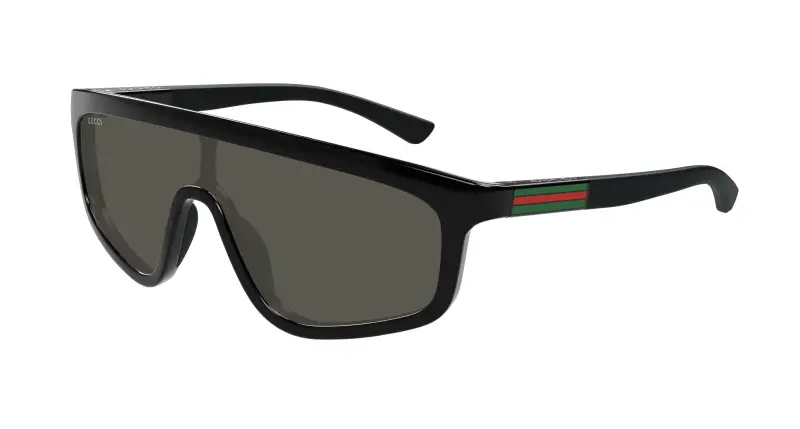 Unisex GG1736S 001 Occhiali da sole Iniettato Nero Grigio Maschera