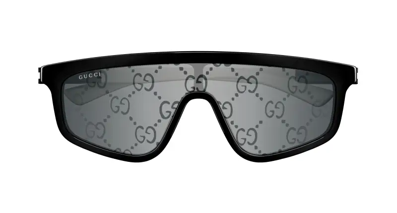 Unisex GG1736S 003 Occhiali da sole Iniettato Nero Grigio Maschera miniatura 2