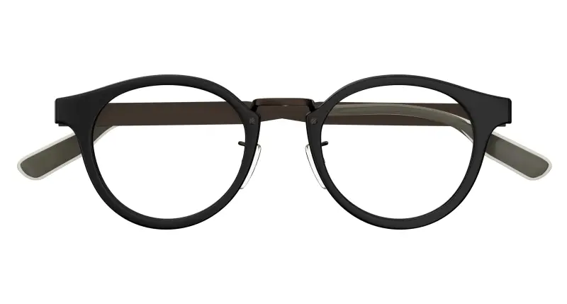 Unisex GG1743OJ 002 Montature da vista Acetato Nero Trasparente Rotonda miniatura 2