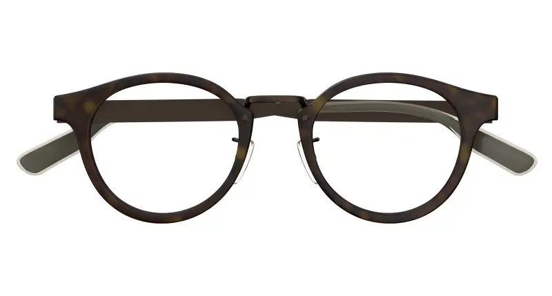 Unisex GG1743OJ 003 Montature da vista Acetato Havana Trasparente Rotonda miniatura 2