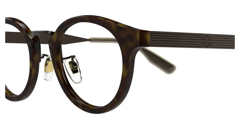 Unisex GG1743OJ 003 Montature da vista Acetato Havana Trasparente Rotonda miniatura 3