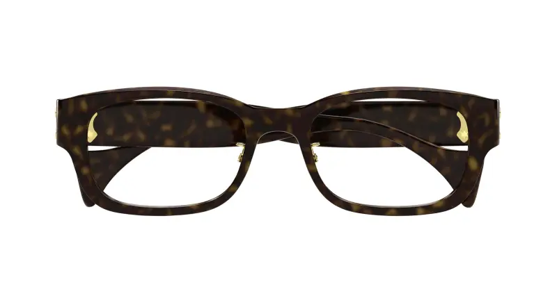 Unisex GG1744OJ 002 Montature da vista Acetato Havana Trasparente Squadrata miniatura 2