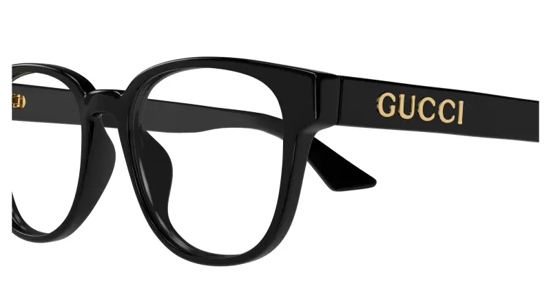Unisex GG1746OA 001 Montature da vista Acetato Nero Trasparente Rotonda miniatura 3