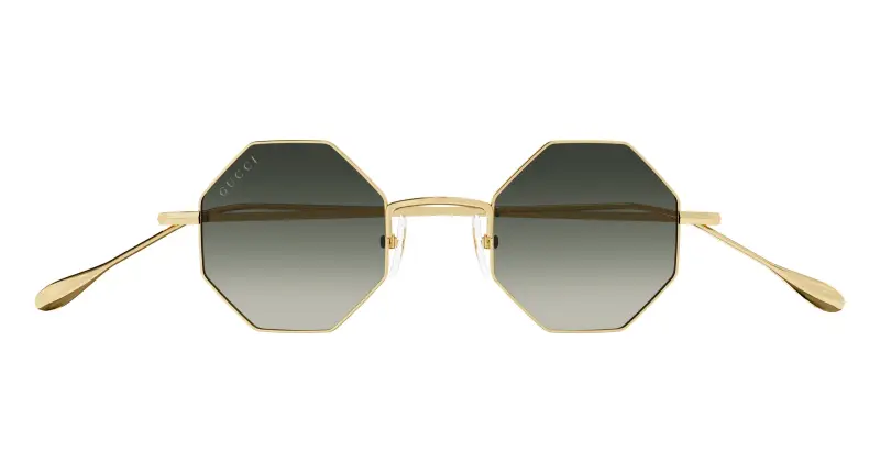 Unisex GG1814S 001 Occhiali da sole Metallo Oro Grigio Geometrica miniatura 2