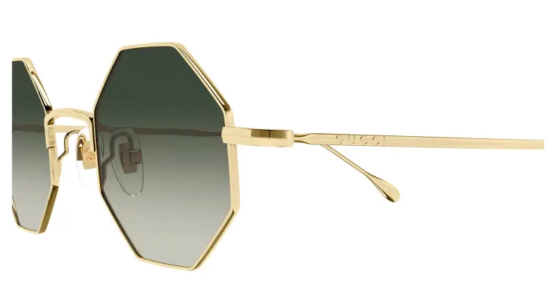 Unisex GG1814S 001 Occhiali da sole Metallo Oro Grigio Geometrica miniatura 3