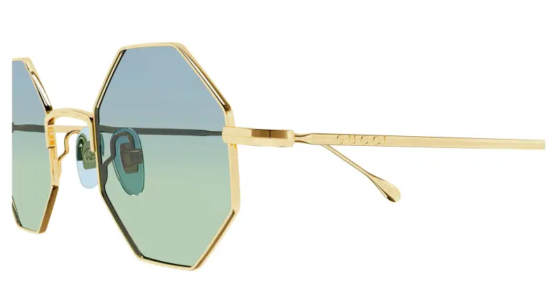 Unisex GG1814S 004 Occhiali da sole Metallo Oro Geometrica miniatura 3