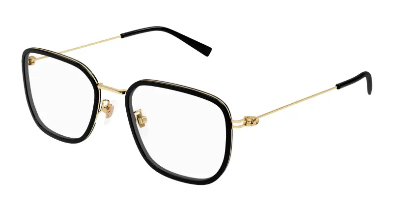 Unisex GG1852OA 001 Montature da vista Iniettato Nero Trasparente Squadrata