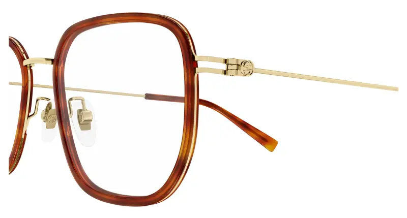 Unisex GG1852OA 002 Montature da vista Iniettato Havana Trasparente Squadrata miniatura 3