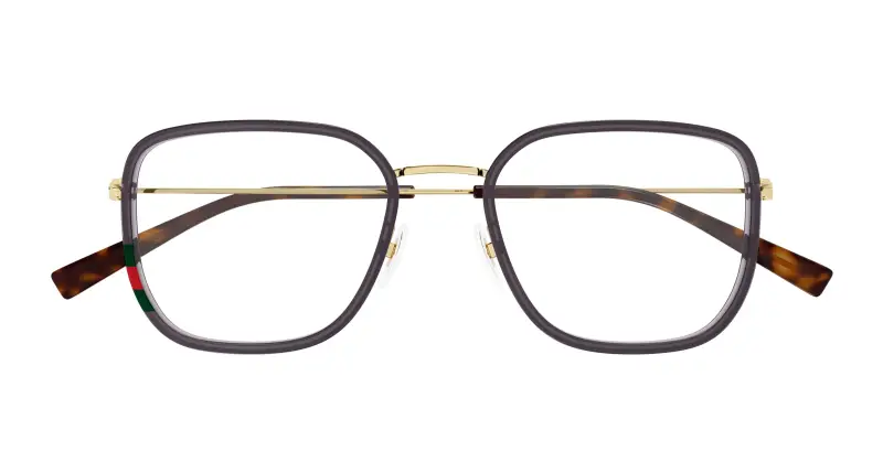 Unisex GG1852OA 003 Montature da vista Iniettato Marrone Trasparente Squadrata miniatura 2