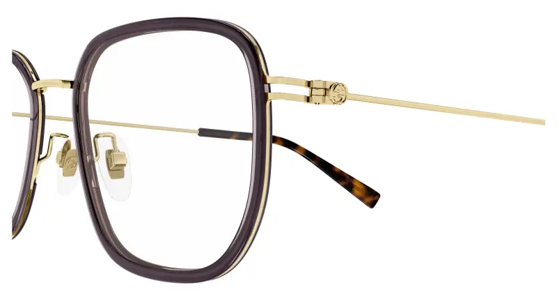 Unisex GG1852OA 003 Montature da vista Iniettato Marrone Trasparente Squadrata miniatura 3