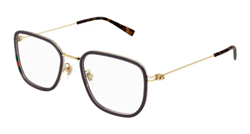 Unisex GG1852OA 003 Montature da vista Iniettato Marrone Trasparente Squadrata