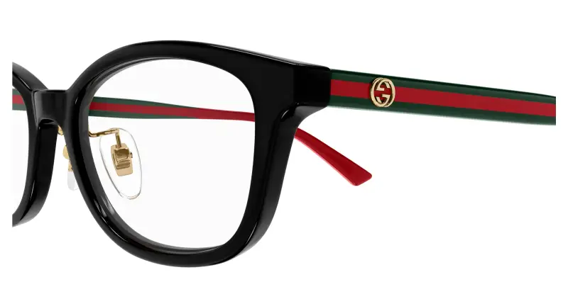 Unisex GG1903OJ 001 Montature da vista Acetato Nero Trasparente Squadrata miniatura 3