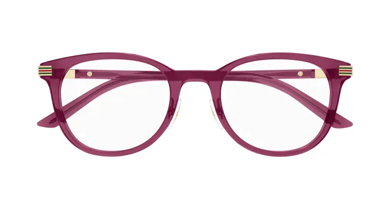 Unisex GG1905OJ 003 Montature da vista Acetato Bordeaux Trasparente Rotonda miniatura 2