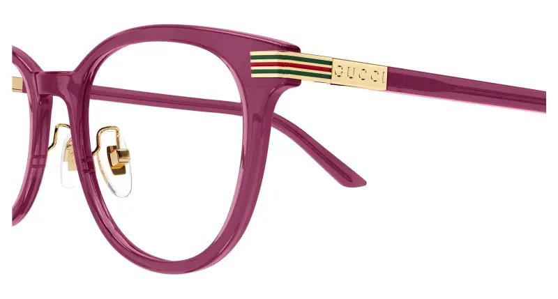 Unisex GG1905OJ 003 Montature da vista Acetato Bordeaux Trasparente Rotonda miniatura 3