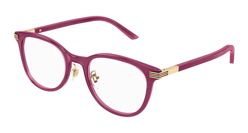 Unisex GG1905OJ 003 Montature da vista Acetato Bordeaux Trasparente Rotonda