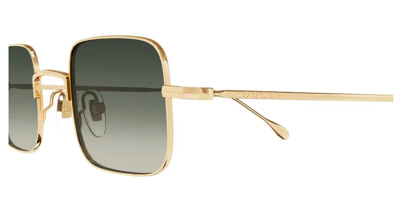 Unisex Gucci GG1813S 008 Occhiali da sole Metallo Oro Grigio Squadrata miniatura 3