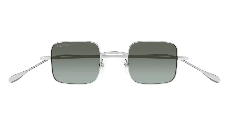 Unisex Gucci GG1813S 010 Occhiali da sole Metallo Argento Marrone Squadrata miniatura 2