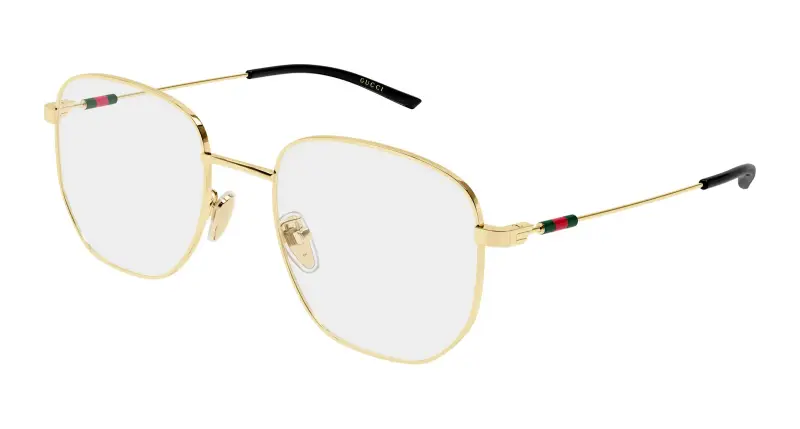 Unisex Gucci GG2140OK 001 Montature da vista Metallo Oro Trasparente Rotonda