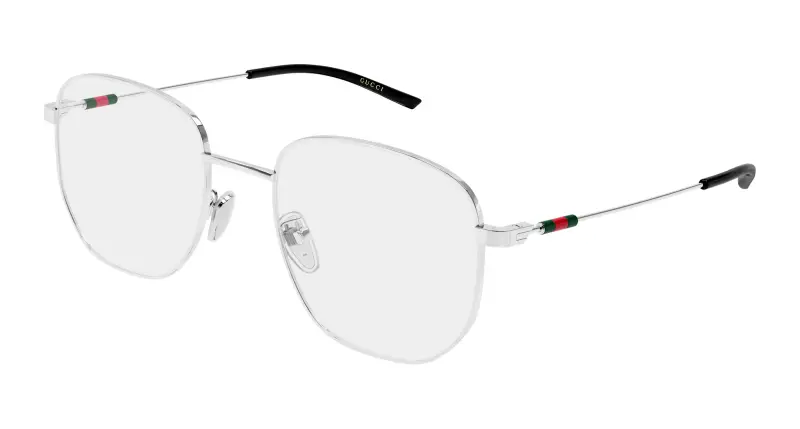 Unisex Gucci GG2140OK 002 Montature da vista Metallo Argento Trasparente Rotonda