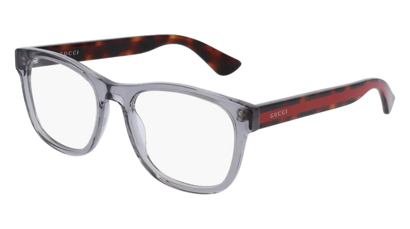 Gucci Uomo GG0004ON 004 Montature da vista Acetato Grigio/Havana  Squadrata