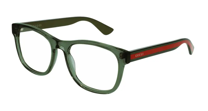 Gucci Uomo GG0004ON 011 Montature da vista  Verde Trasparente Rotonda