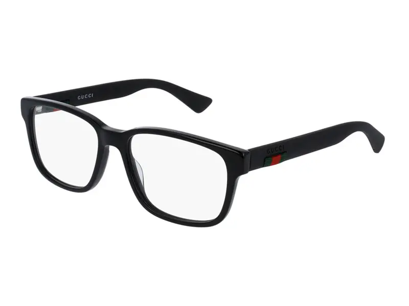Gucci Uomo GG0011O 005 Montature da vista Plastica Nero Squadrata