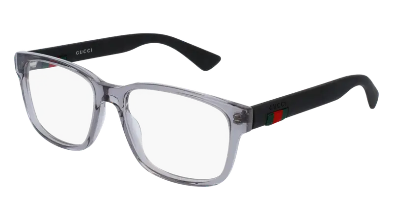 Gucci Uomo GG0011O 007 Montature da vista Plastica Grigio Squadrata