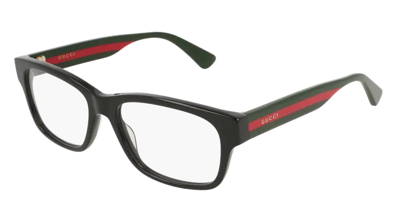Gucci Uomo GG0343O 007 Montature da vista Acetato Nero Squadrata