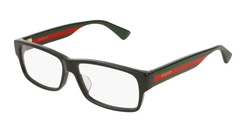 Gucci Uomo GG0344OA 001 Montature da vista Acetato Nero  Squadrata