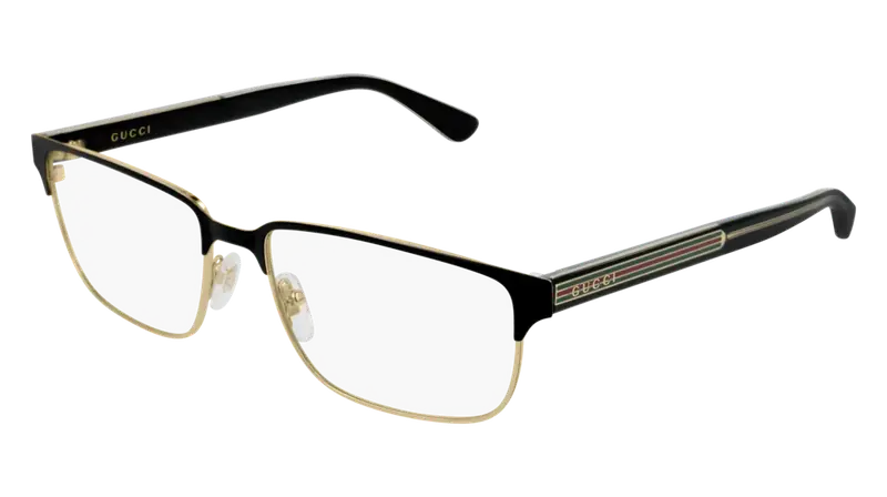 Gucci Uomo GG0383O 004 Montature da vista Metallo Nero Squadrata