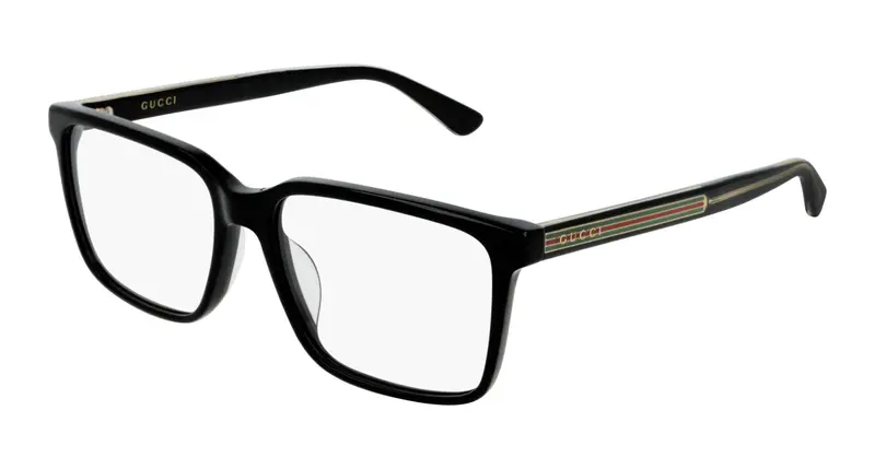 Gucci Uomo GG0385OA 001 Montature da vista Acetato Nero  Squadrata