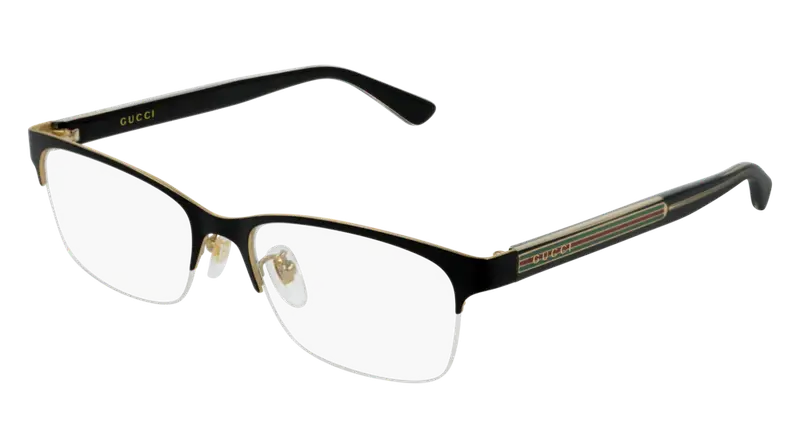 Gucci Uomo GG0387OJ 001 Montature da vista Titanio Nero  Squadrata