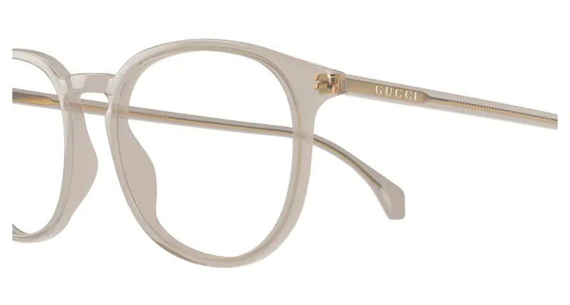 Gucci Uomo GG0551O 020 Montature da vista Acetato Marrone Trasparente Rotonda miniatura 2