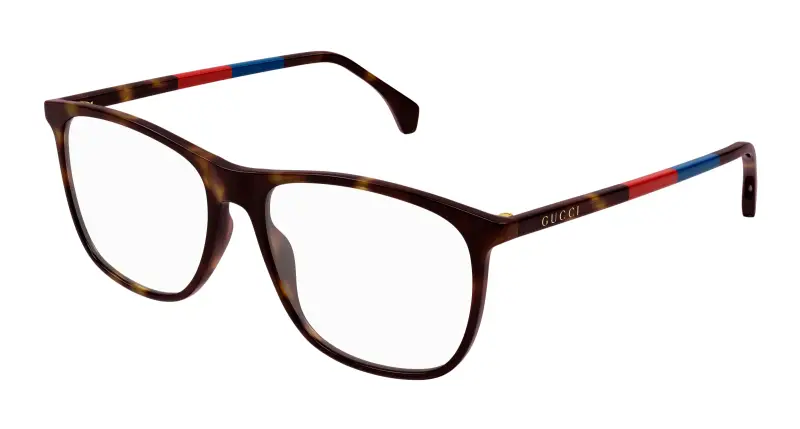 Uomo GG0554O 010 Montature da vista Acetato Havana Trasparente Squadrata