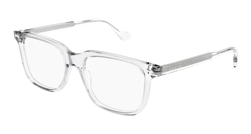 Gucci Uomo GG0737O 018 Montature da vista Acetato Trasparente Squadrata