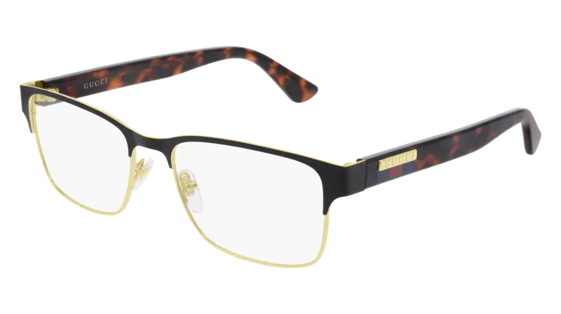 Gucci Uomo GG0750O 002 Montature da vista Metallo Havana  Squadrata