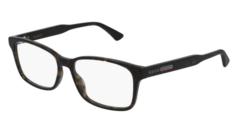 Gucci Uomo GG0826O 005 Montature da vista Acetato Havana Squadrata