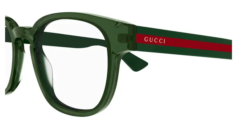 Gucci Uomo GG0927O 005 Montature da vista Verde Trasparente Squadrata miniatura 2