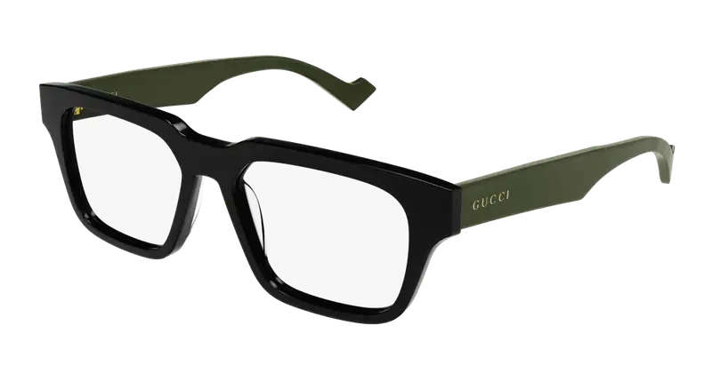 Gucci Uomo GG0963O 005 Montature da vista Acetato Nero Squadrata