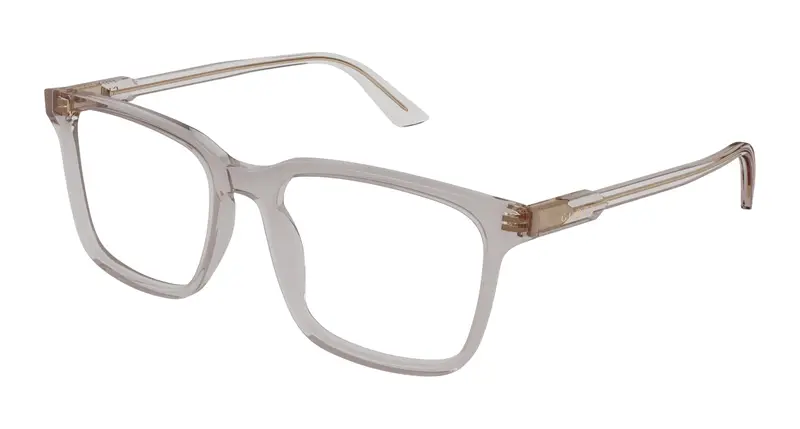 Gucci Uomo GG1120O 007 Montature da vista Acetato Grigio Trasparente Squadrata