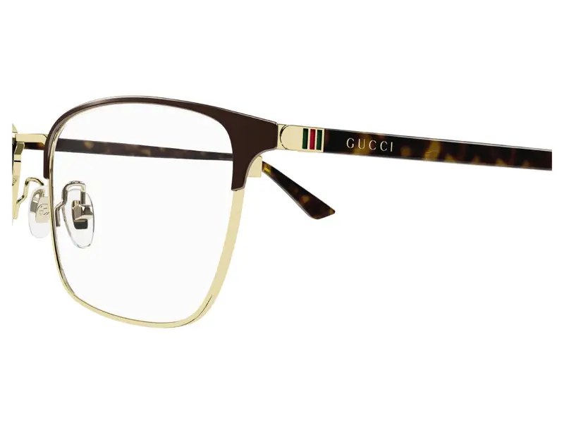 Gucci Uomo GG1124OA 002 Montature da vista Metallo Marrone Squadrata miniatura 2