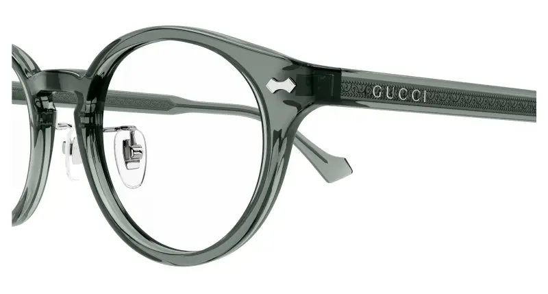 Uomo GG1127OJ 005 Montature da vista Acetato Grigio Trasparente Rotonda miniatura 3