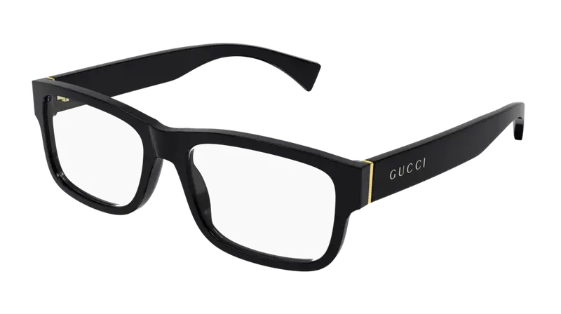 Gucci Uomo GG1141O 004 Montature da vista Acetato Nero Squadrata