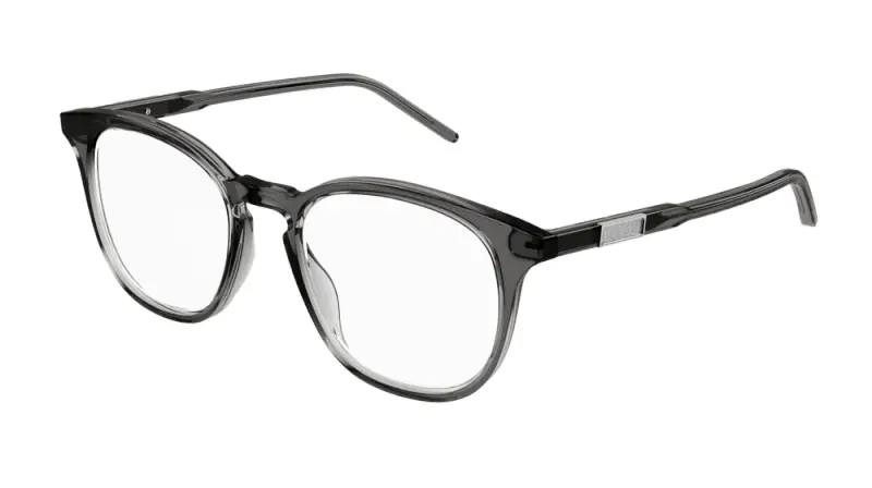 Uomo GG1157O 005 Montature da vista Acetato Grigio Rotonda