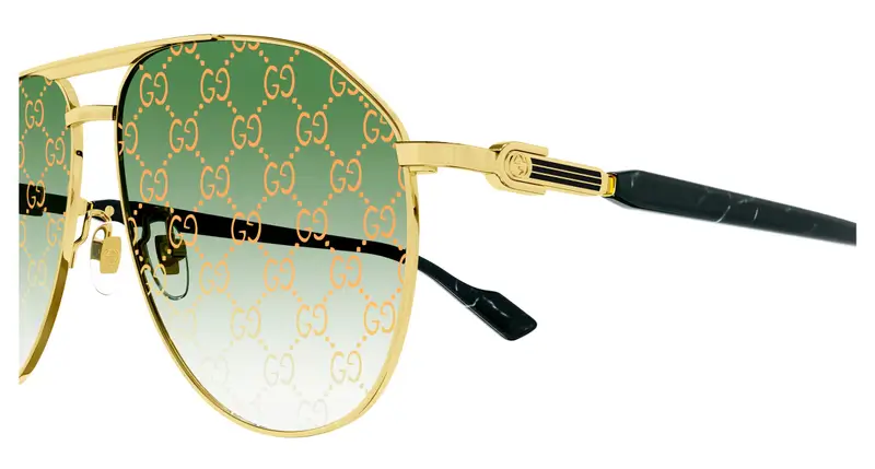 Gucci Occhiali da sole Uomo Oro 852902 miniatura 3