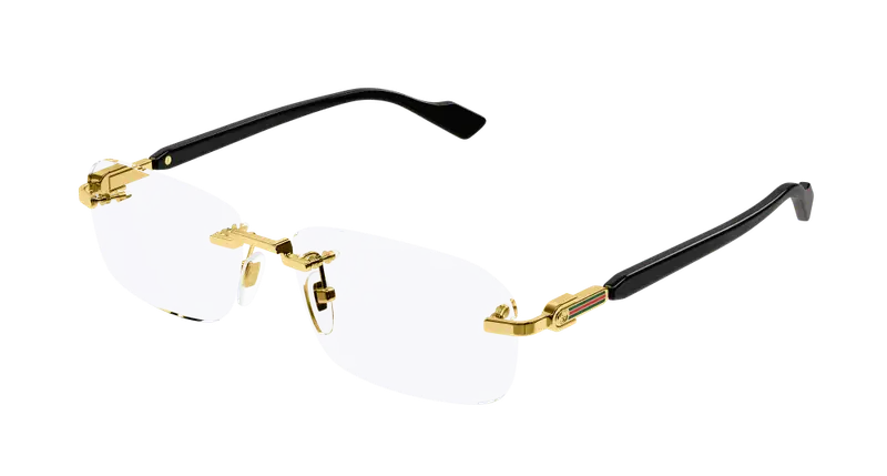 Gucci Uomo GG1221O 001 Montature da vista Metallo Oro  Squadrata