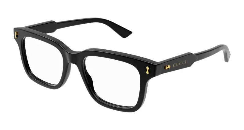 Gucci Uomo GG1265O 001 Montature da vista Plastica Nero  Squadrata