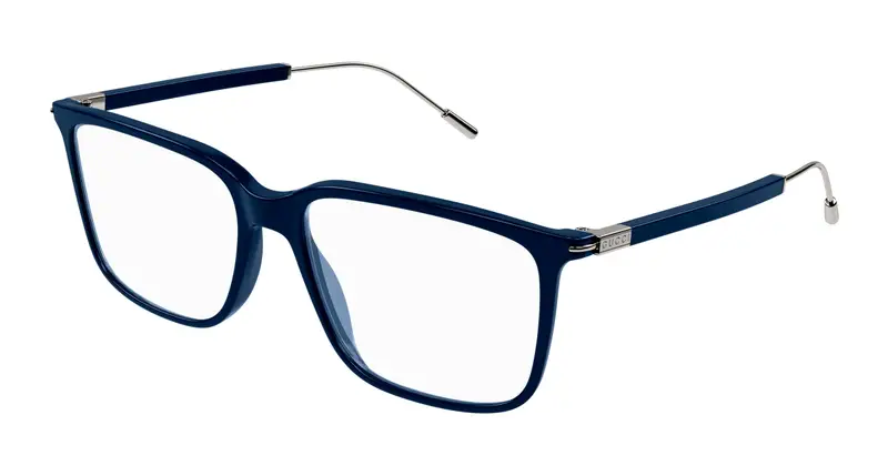 Gucci Uomo GG1273O 003 Montature da vista Plastica Blu Squadrata