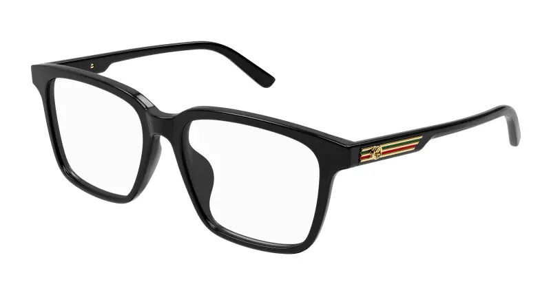 Uomo GG1293OA 001 Montature da vista Acetato Nero Squadrata