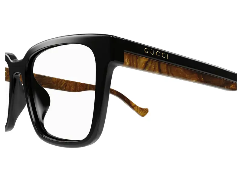 Gucci Uomo GG1306OA 001 Montature da vista Plastica Nero Squadrata miniatura 2